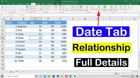 Excel Table Relationships