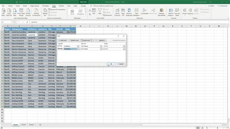 Excel Table Sorting