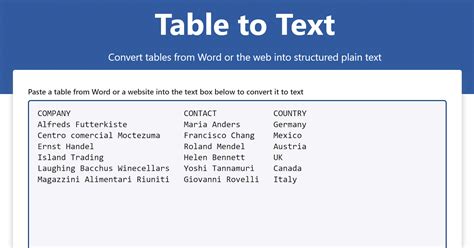 Excel Table to Text Benefits