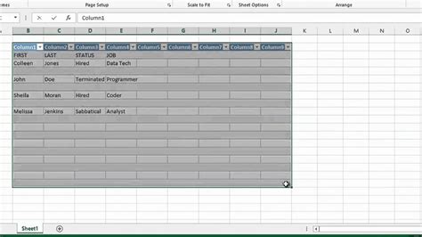 Excel Table to Text Features