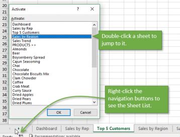 Create tabs in Excel from a list