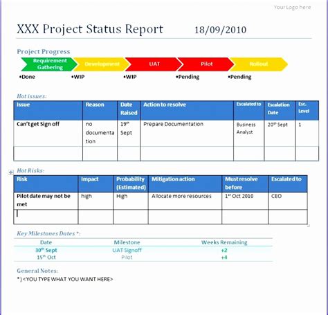 Excel Task Status