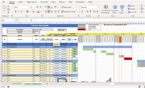 Excel Template Construction