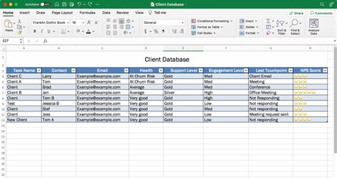 Excel template for data analysis