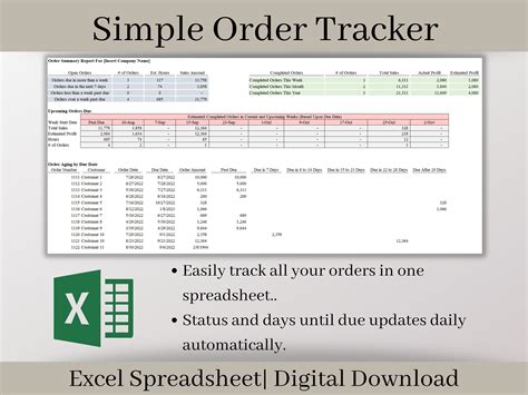 Excel Template for Bakery Order Tracking Free