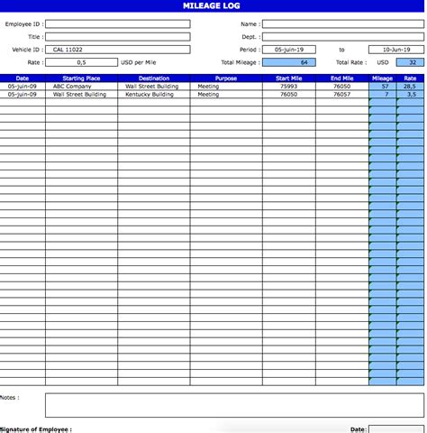 Excel Template for Distance Calculations