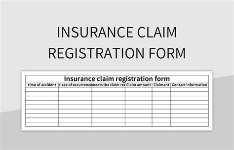 Excel Template for Insurance Claim Reporting