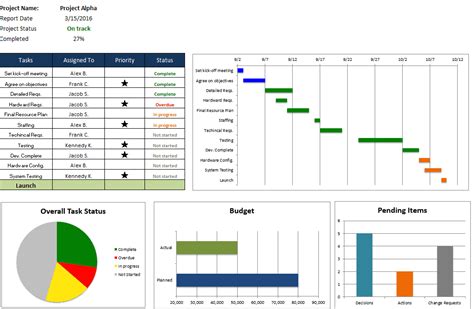 Excel Template for Project Management