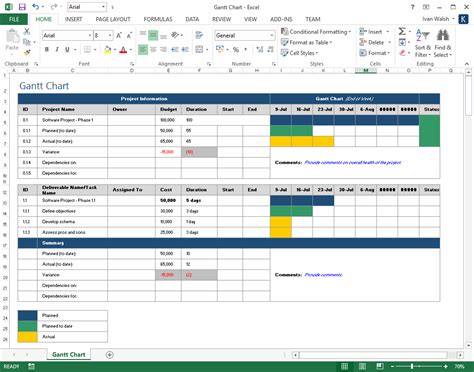 Excel Template for Project Planning