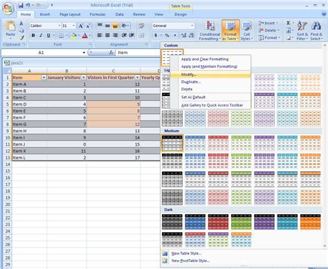 Excel Template Modification 1