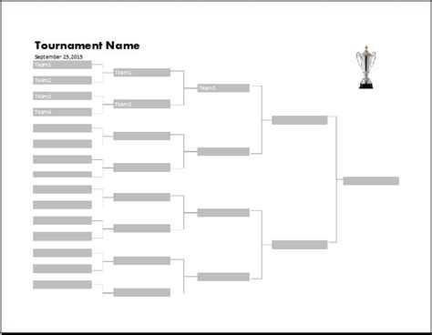 Excel Template Tournament Bracket