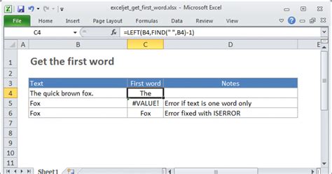 Excel Templates for First Word Extraction