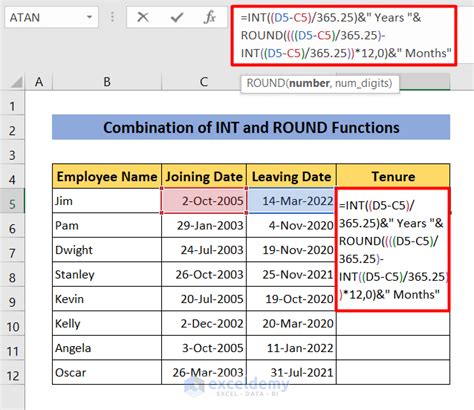 Excel Templates for Tenure Calculations