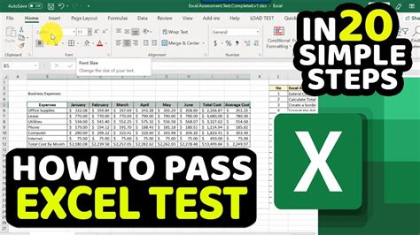 Excel Test for Interview