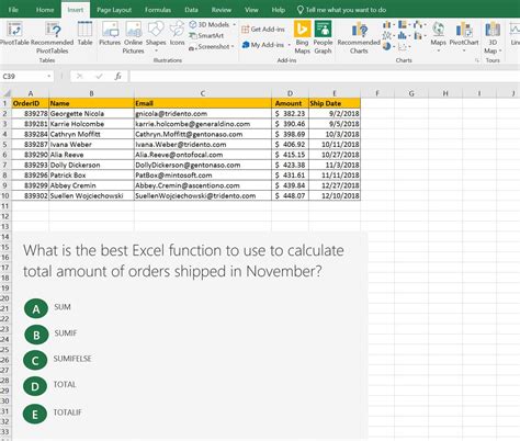 Sample Excel Test for Interview Download