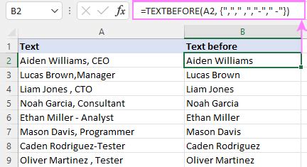 Excel Text.BeforeDelimiter Function