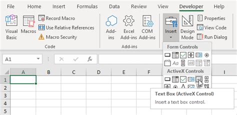 Excel Text Box Example 6