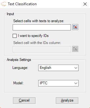 Text classification in Excel