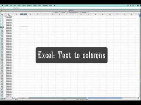 Excel Text to Columns Feature