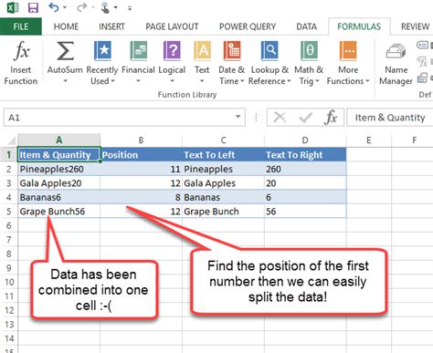 Excel text find