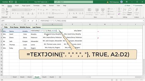 Using the TEXT JOIN Function in Excel