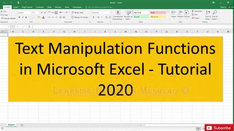 Excel Text Manipulation Techniques