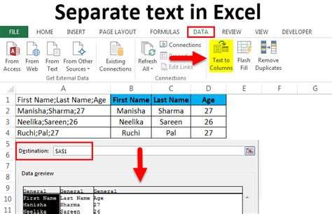 Excel Text Separation Methods