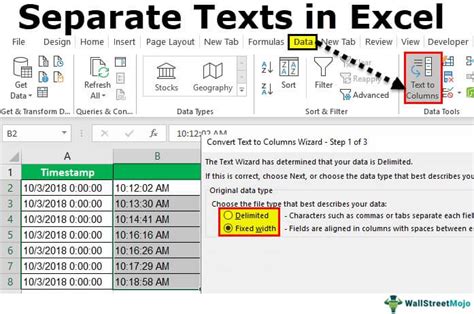 Excel text separation