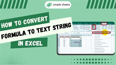 Excel text string conversion