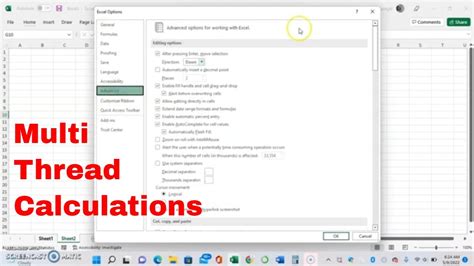 Example of Excel Threads Calculation