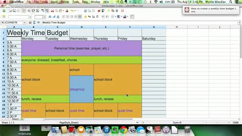 Excel Time Budgeting