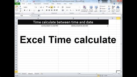 Excel time calculation formula example