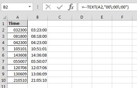 Excel time conversion tips example