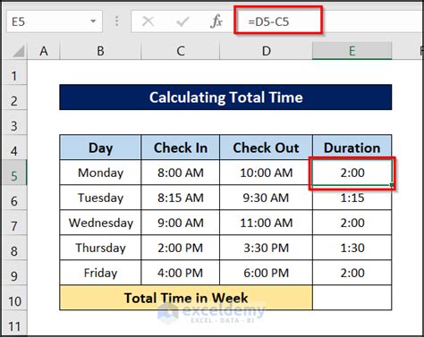 Excel Time Duration