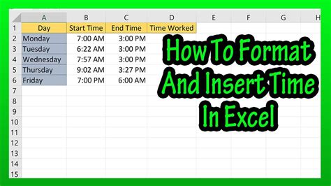 Excel time format am pm