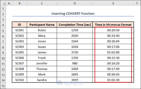 Excel Time Format HHMMSS