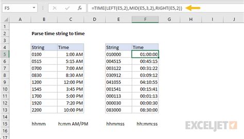 Excel Time Parsing