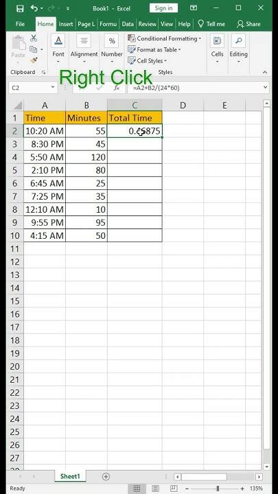 Excel time calculation tips