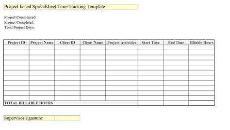 Excel Time Tracking