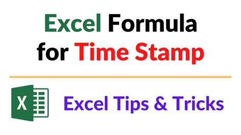 Excel timestamp formula