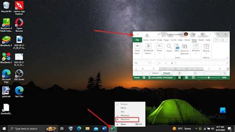 Excel tiny window fix