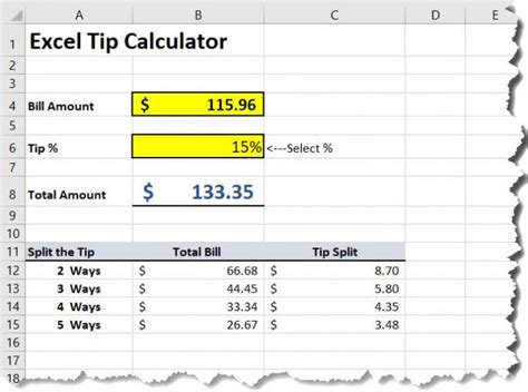 Excel formulas