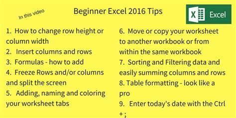 Excel Tips Gallery