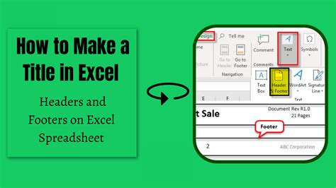 Excel Title Creation