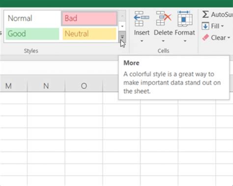 Excel Title Style