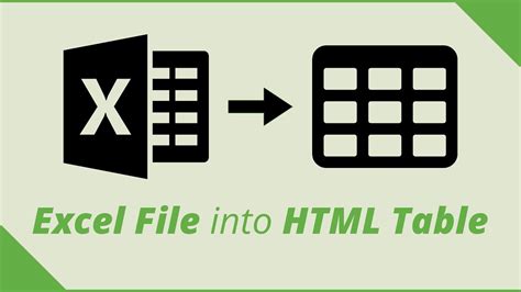 Excel to HTML Table Conversion