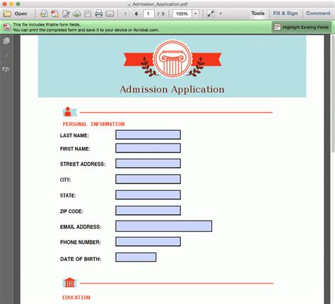 Excel to PDF Fillable Form