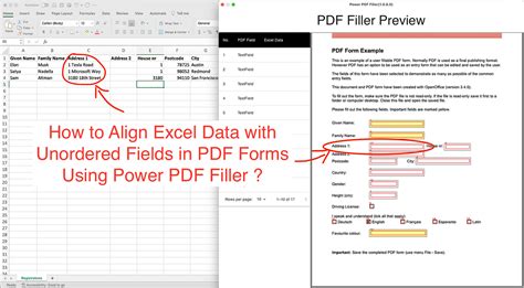 Excel to PDF Forms Templates