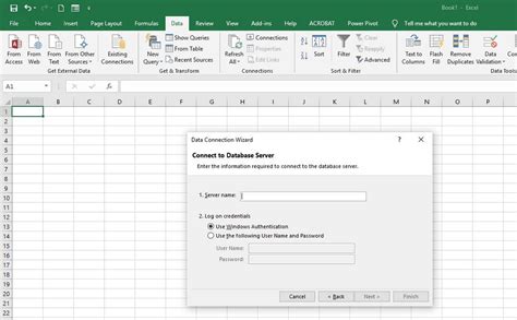 Connecting Excel to SQL Server