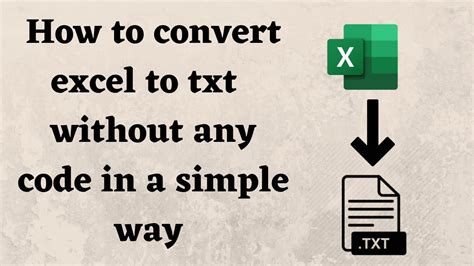 Excel to TXT file converter